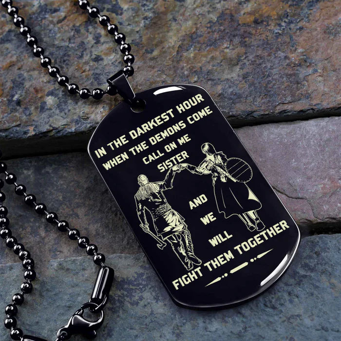 HenryCustoms š„Spartan Custom Engraved Black Dog Tags