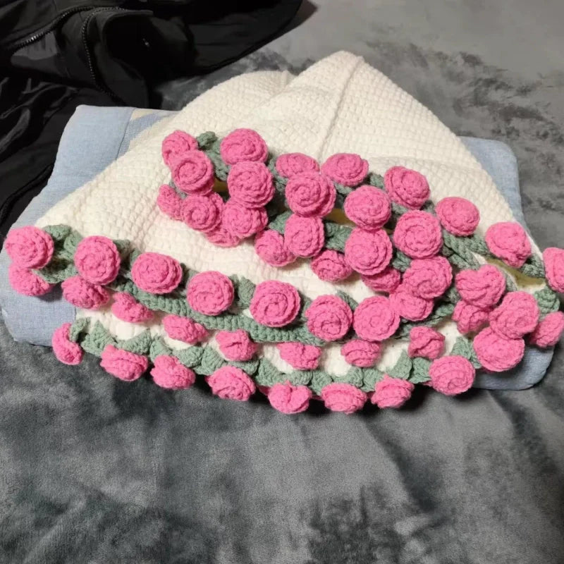 HenryCustoms Crochet Rose Bouquet Blanket
