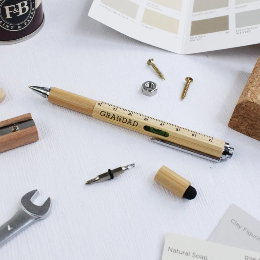 HenryCustoms 6 in 1 Wooden Multifunction Pen