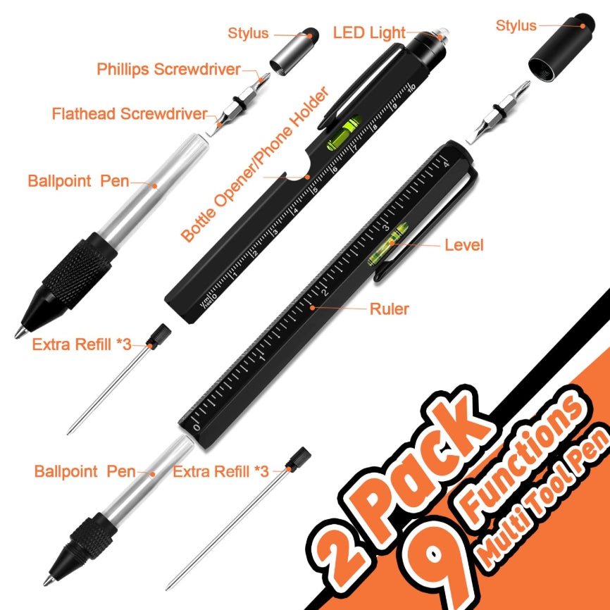 HenryCustoms 6 in 1 Wooden Multifunction Pen