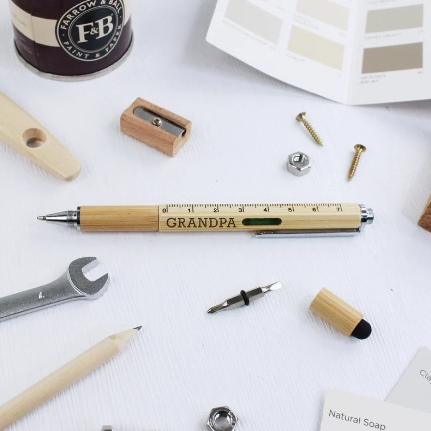 HenryCustoms 6 in 1 Wooden Multifunction Pen