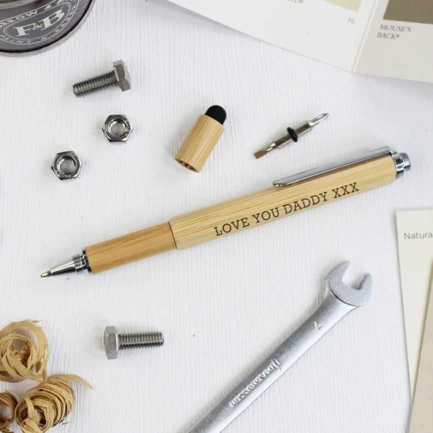 HenryCustoms 6 in 1 Wooden Multifunction Pen