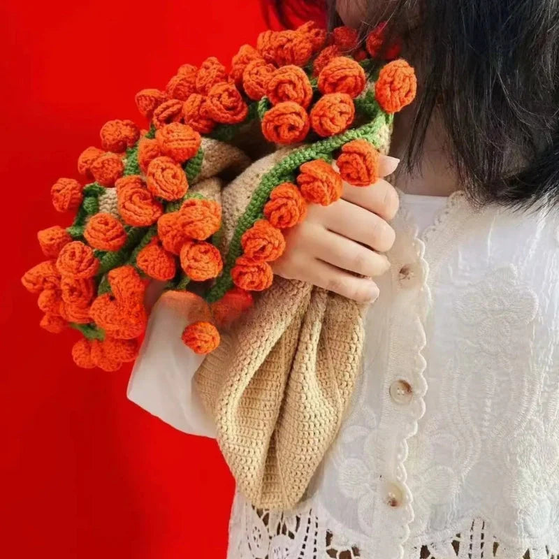 HenryCustoms Crochet Rose Bouquet Blanket