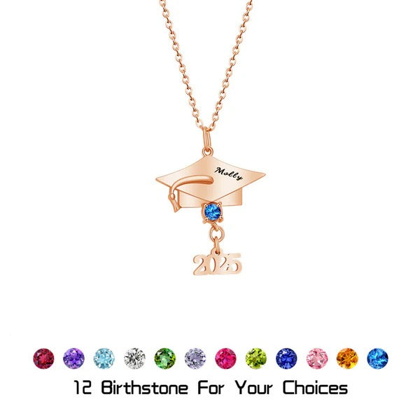 HenryCustoms Personalized Graduation Cap Necklace