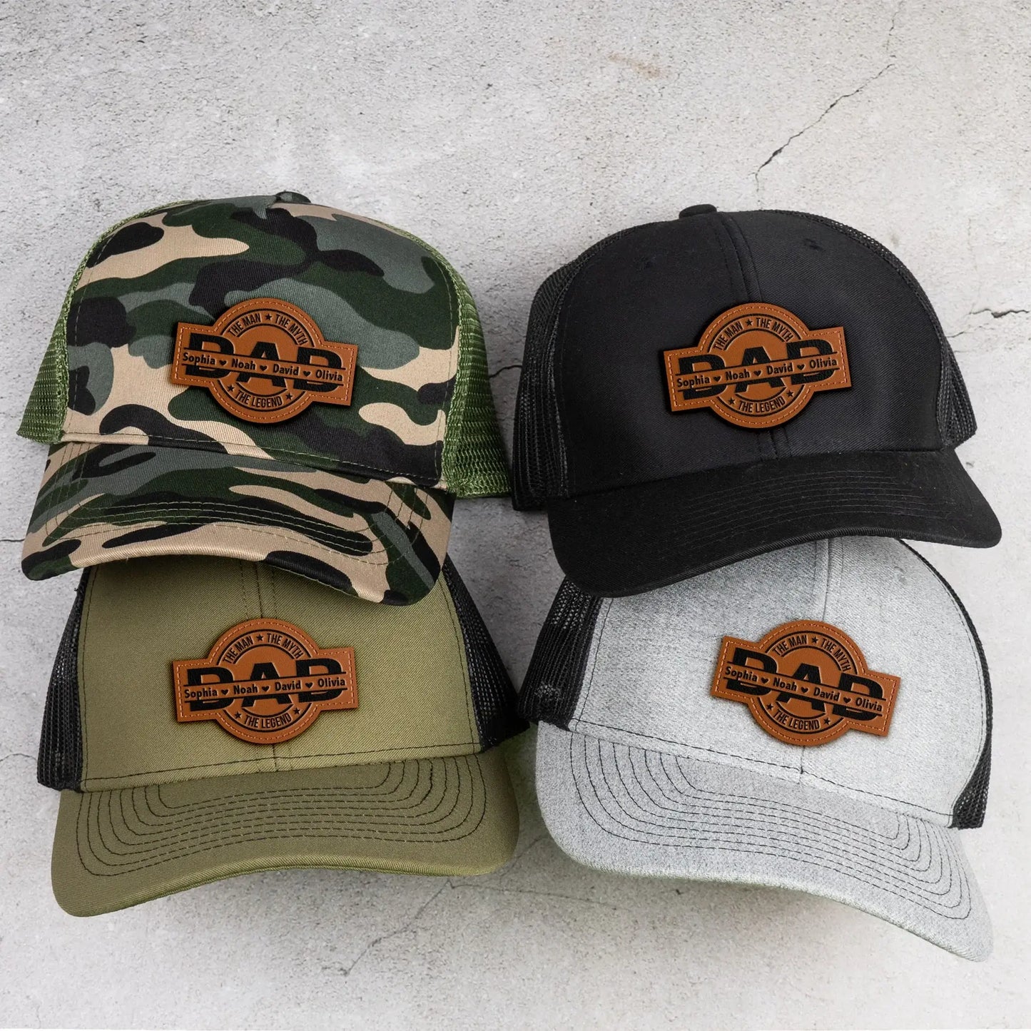 HenryCustoms Personalized Leather Patch Hat