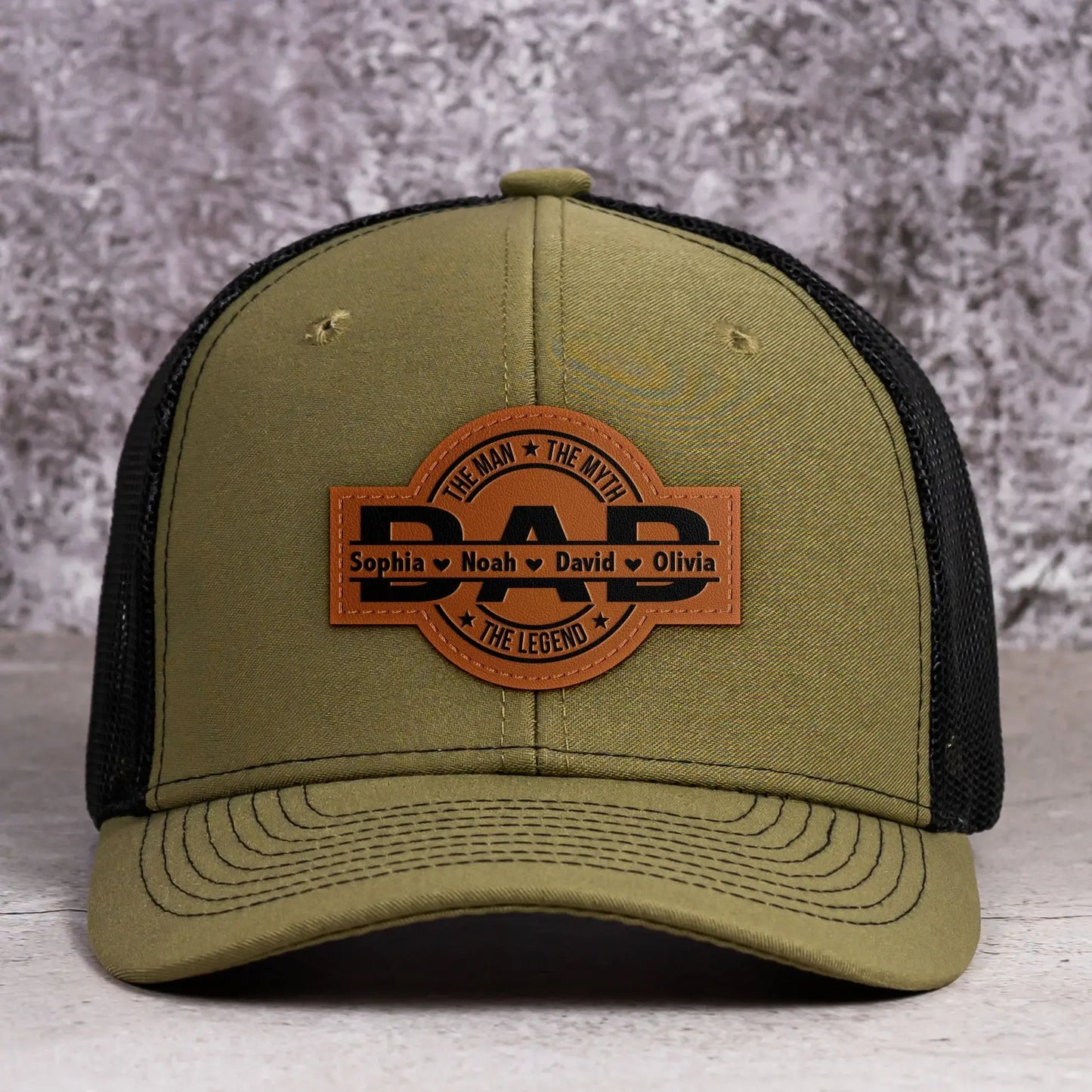 HenryCustoms Personalized Leather Patch Hat