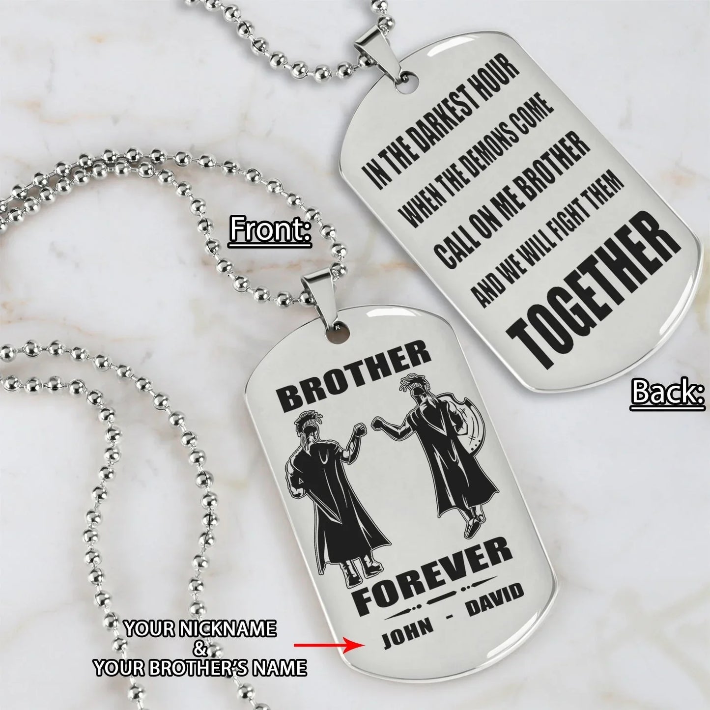 HenryCustoms š„Spartan Custom Engraved Black Dog Tags