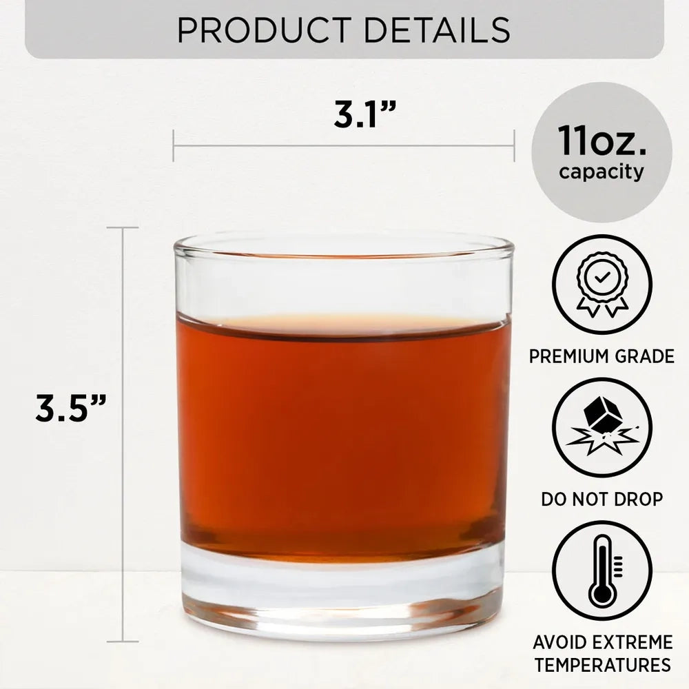 HenryCustoms Engraved Whiskey Glass Gift for Brother - Personalized Present