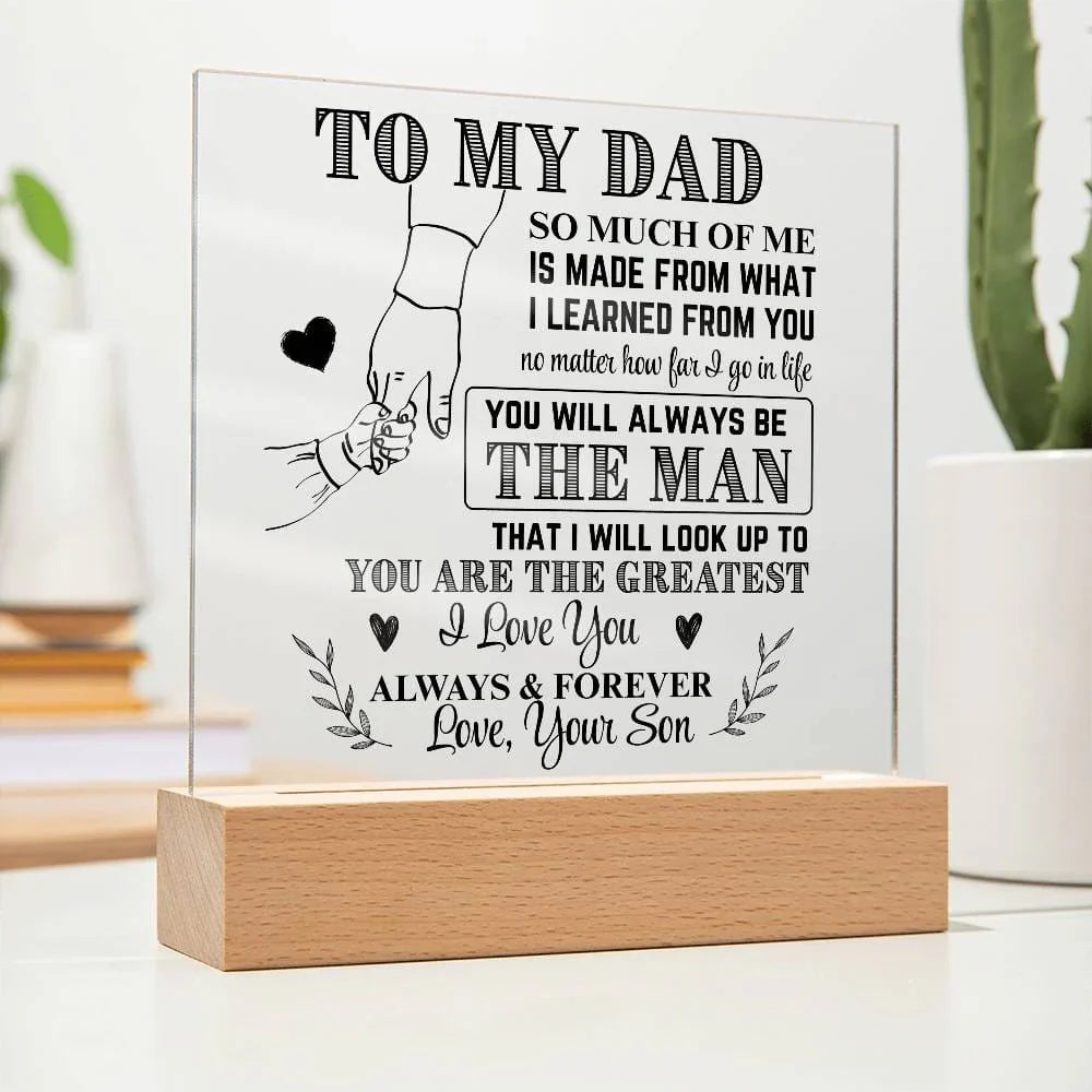 HenryCustoms To My Dad From Son LED Acrylic