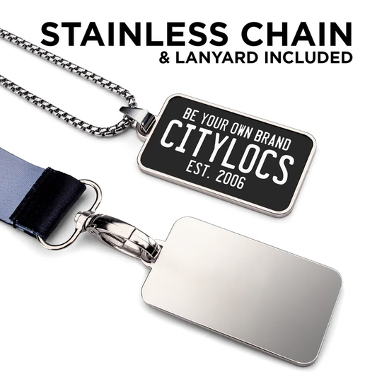 HenryCustoms license plate-style pendant