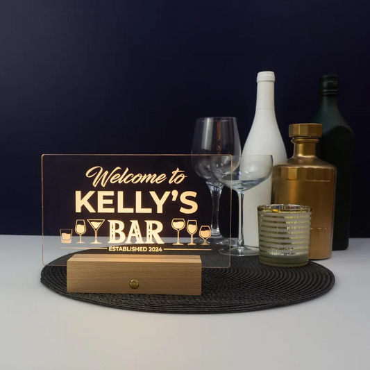 HenryCustoms Personalised home bar sign.
