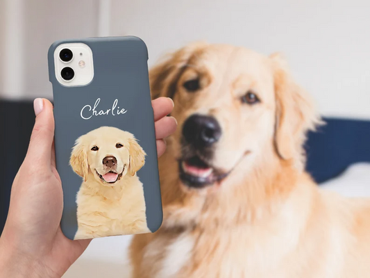 HenryCustoms Custom Pet Phone Case Using (Pet Photo + Name)
