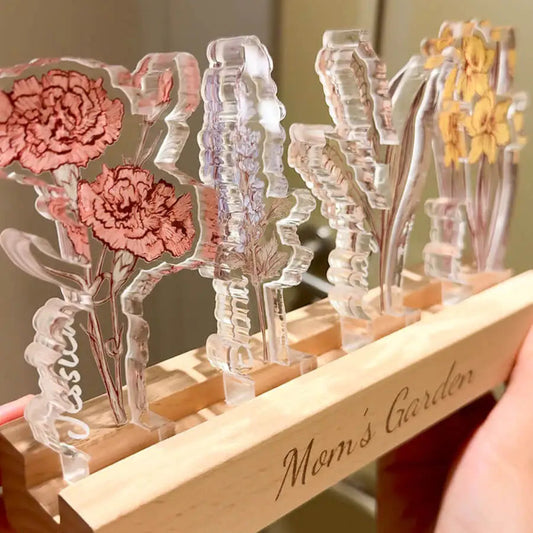HenryCustoms Customized Birth Flower LED Light