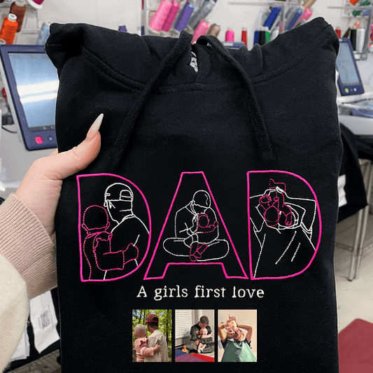 HenryCustoms Embroidered "DAD" Hoodie Sweatshirt