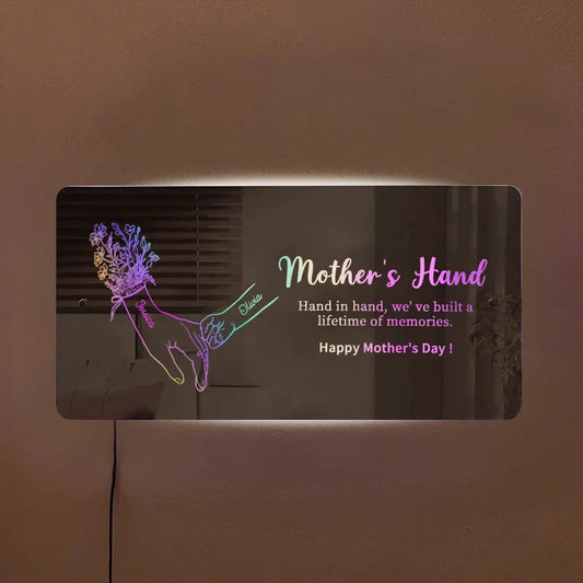 HenryCustoms Mom and Child Personalized Mirror Light🎁