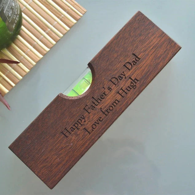 HenryCustoms Personalized Custom Wooden Spirit Level Bottle Opener