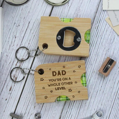 HenryCustoms Personalized Custom Wooden Spirit Level Bottle Opener
