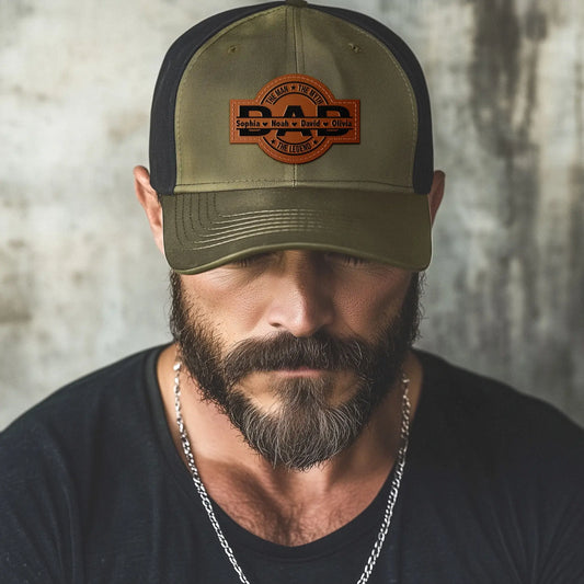HenryCustoms Personalized Leather Patch Hat