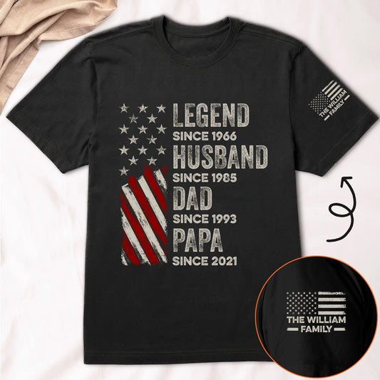 HenryCustoms Legend, Husband, Dad And Grandpa-Personalized Shirt
